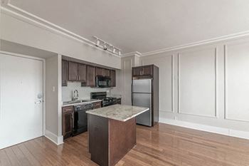 Elegant crown molding on walls and rough