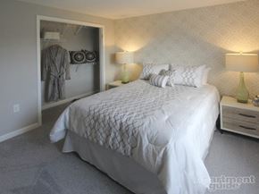 Ballston Spa apartment for rent - a bedroom with a large bed and a closet