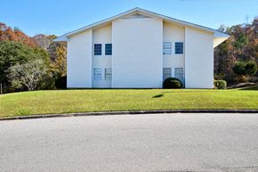 Tuscaloosa apartment for rent - A white house with a grey roof and a green lawn in front.