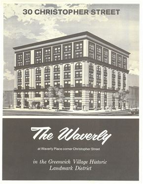 New York apartment for rent - an advertisement for the victory building in the greenwich village historic landmark district