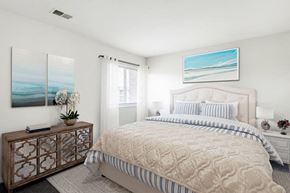 Middle River apartment for rent - a bedroom with a bed and a window