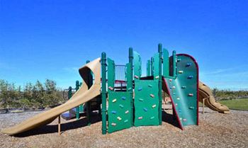 Rock walls on playground