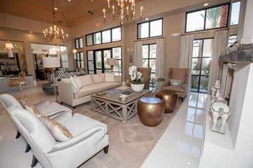 Scottsdale apartment for rent - a living room with couches and chairs and a fireplace