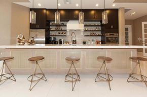 Scottsdale apartment for rent - a kitchen with bar stools and a counter