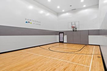 Indoor basketball court