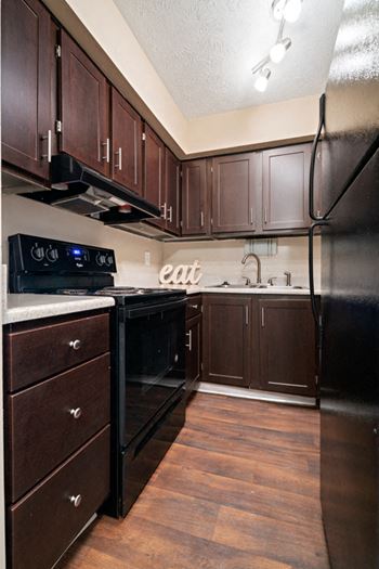 Designer espresso cabinetry