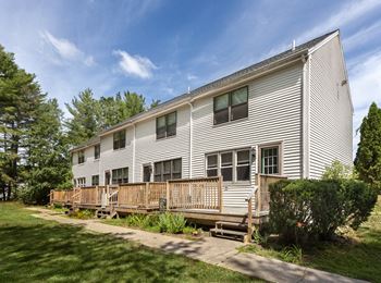 Private outdoor deck with backyard space*