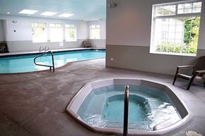 Federal Way apartment for rent - A hot tub sits in the middle of a room with a pool table and a window.