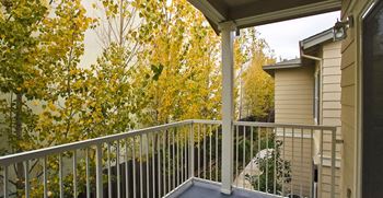 Private patio/balcony at harvest park apartments
