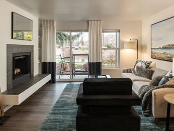 Fireplace in living room