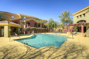 Lounging by the pool