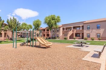 Playground with slide