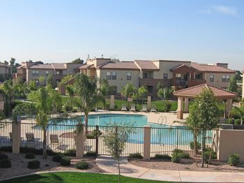 Aerial view of pool