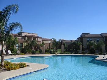 Pool and clubhouse view
