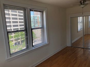 Mini blinds on all windows