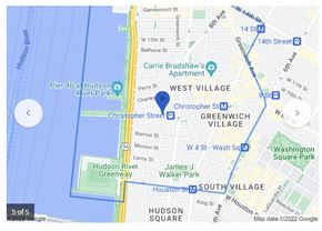 New York apartment for rent - a map of the area