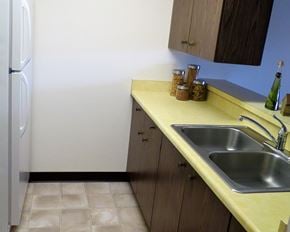 Luverne apartment for rent - a kitchen with a sink and a refrigerator