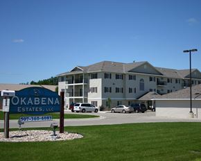 Worthington apartment for rent - an apartment building with a sign