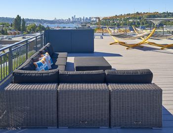 Rooftop deck with sweeping seattle views