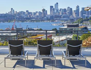 Rooftop deck with sweeping seattle views
