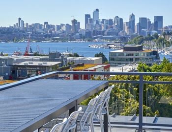 Rooftop deck with sweeping seattle views