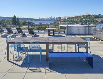 Rooftop deck with sweeping seattle views