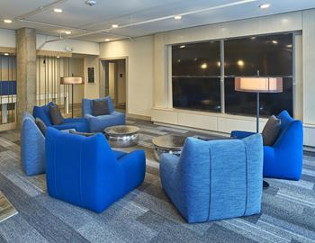 Resident lounge with full kitchen*, shuffleboard & foosball