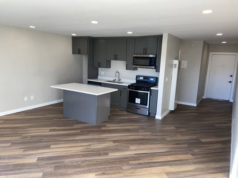 Floor plan for 1 bed, 1 bath