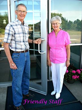 Park Rapids apartment for rent - a man and a woman standing in front of a door
