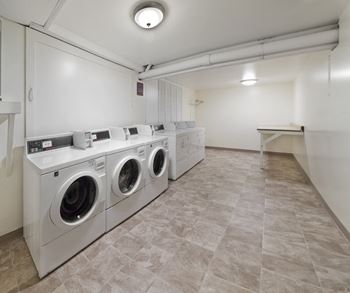 On-site laundry facilities in each building