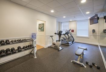 Fitness center with modern equipment