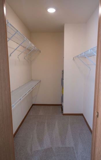 Oversized and walk-in closets