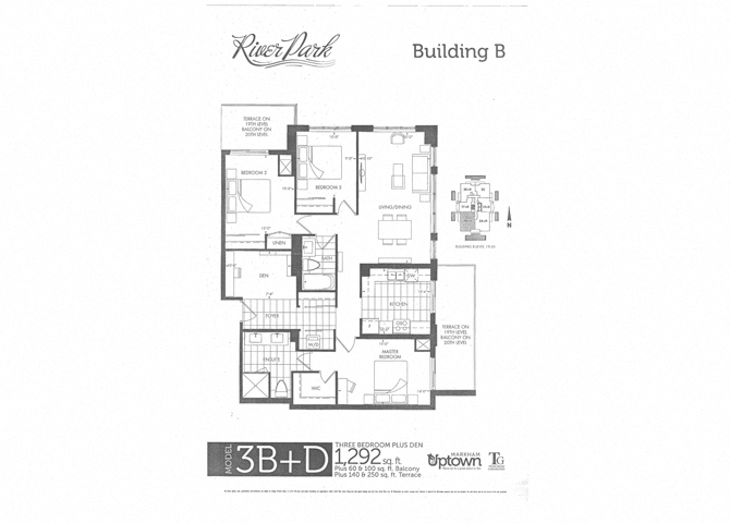 Floor plan for 3 beds, 2 baths