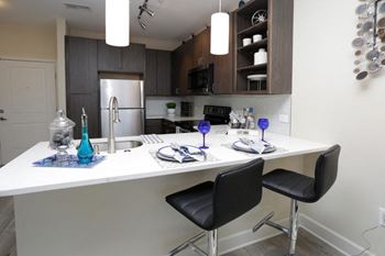 Gourmet kitchen with island