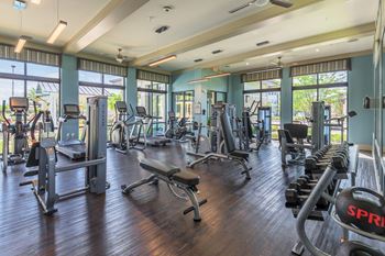 Nona park village apartments pool area clubhouse with 24-hour fitness center