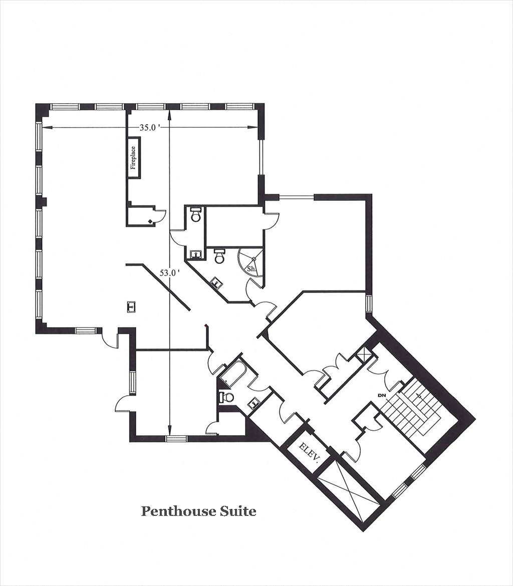 Floor plan for 4 beds, 2.5 baths