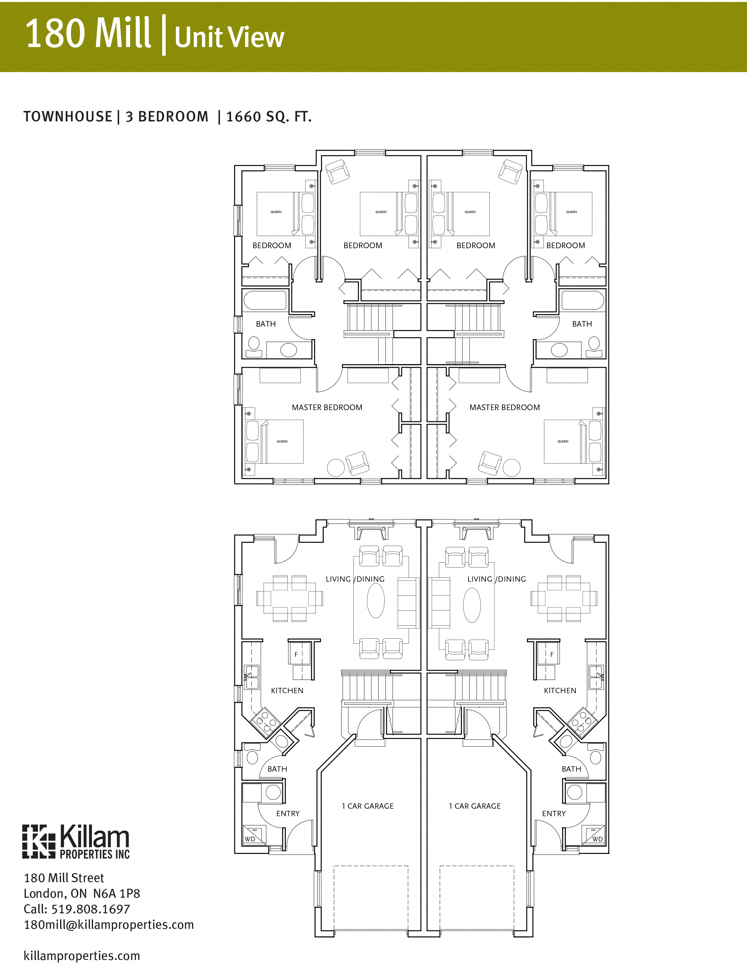 Floor plan for 3 beds, 1.5 baths, 1660 sqft