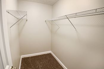 Built-in shelving in closet