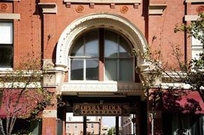 Manchester apartment for rent - a building with a sign for the opera block apartments