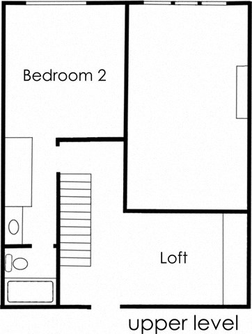 Floor plan for 2 beds, 2 baths, 1015 sqft