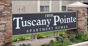Phoenix apartment for rent - a sign for tuscany point apartment homes in front of a building