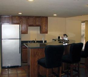 Glendale apartment for rent - a kitchen with a counter top and a refrigerator