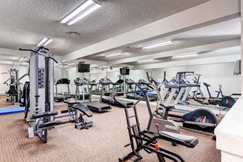 The community fitness center at morningtree park apartments