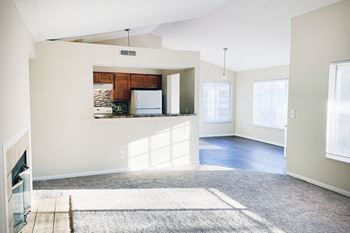 Living and kitchen area