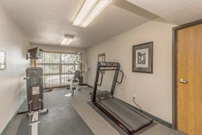 Bismarck apartment for rent - the gym at our apartments has a lot of exercise equipment