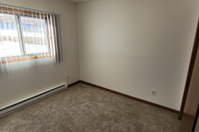 Whitewood apartment for rent - an empty room with a window and carpet