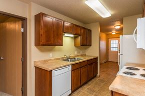 West Fargo townhouse for rent - a kitchen with a stove and a sink