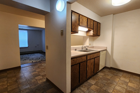 Jamestown apartment for rent - a kitchen with a sink and a window