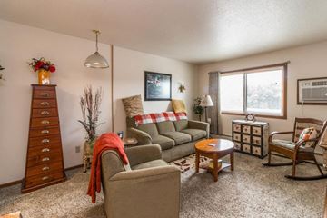 Monticello apartment for rent - a living room with a couch and a chair and a dresser