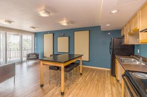 Minneapolis apartment for rent - a kitchen and dining room with a table and chairs
